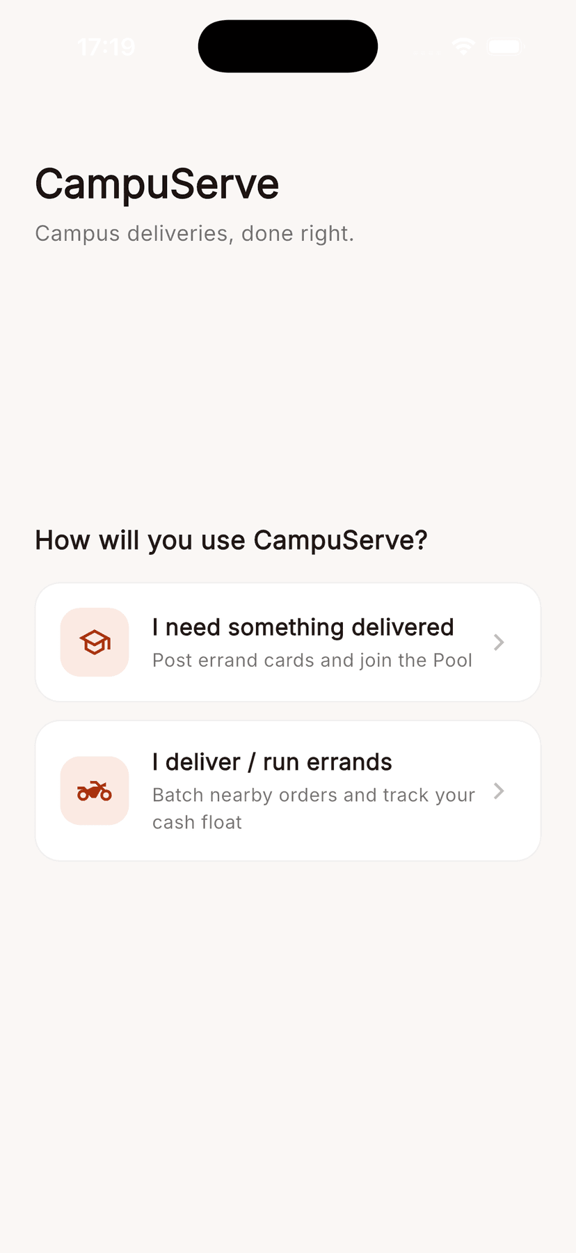 CampuServe Mobile App Live Interface